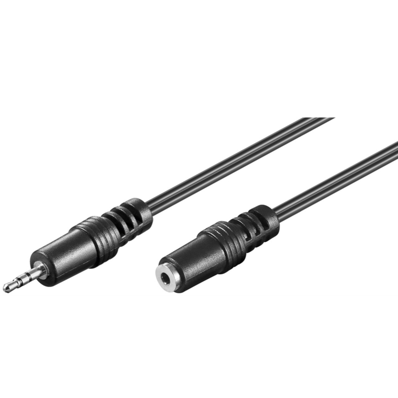 (2m) 2.5mm Klinke Audio Stecker Stereo AUX Verlängerungskabel (50458) - Schwarz