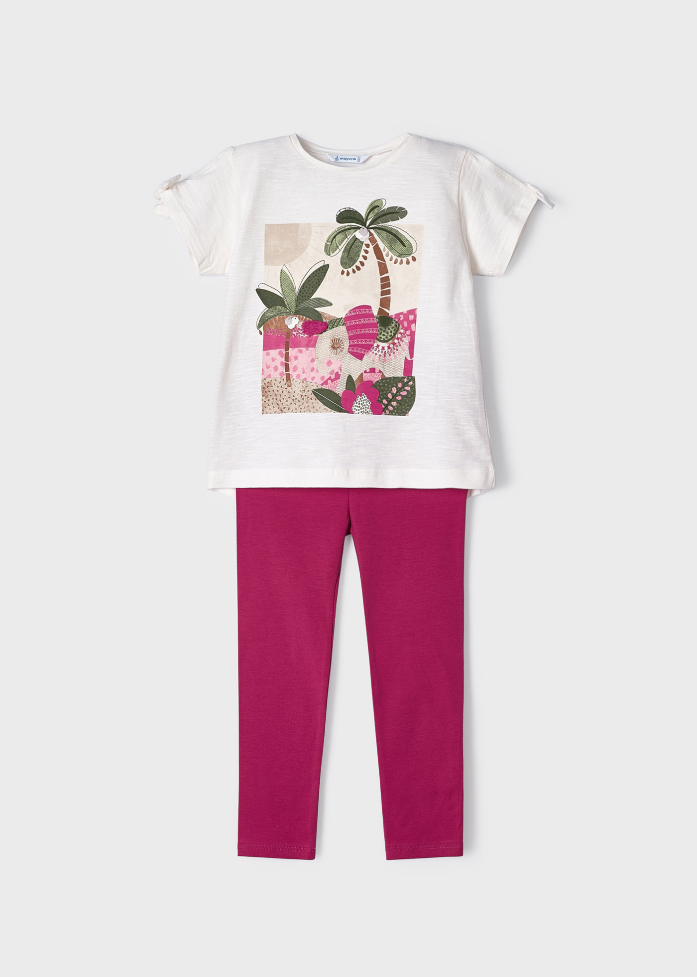 Conjunto de duas peças em algodão sustentável para meninas