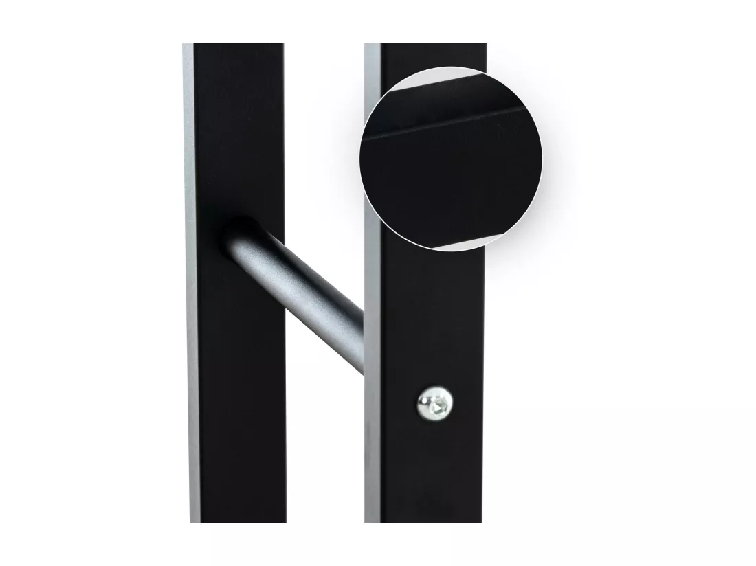 Etagère bois de cheminée - Métal - 80 x 25 x 80cm - Noir - Keri V2