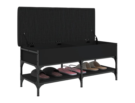 VIDAXL - Banc à chaussures noir 102x42x45 cm bois d'ingénierie