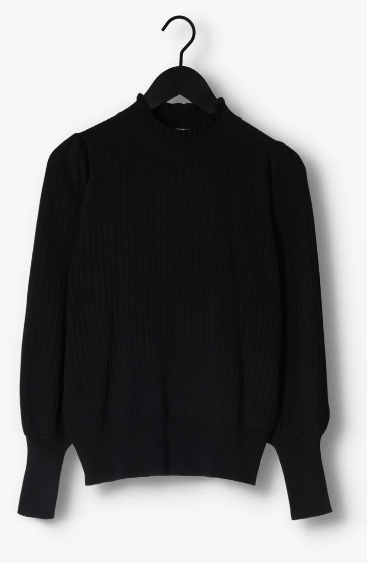 SUMMUM zwarte summum trui balloon sleeve sweater viscose polyamide knit