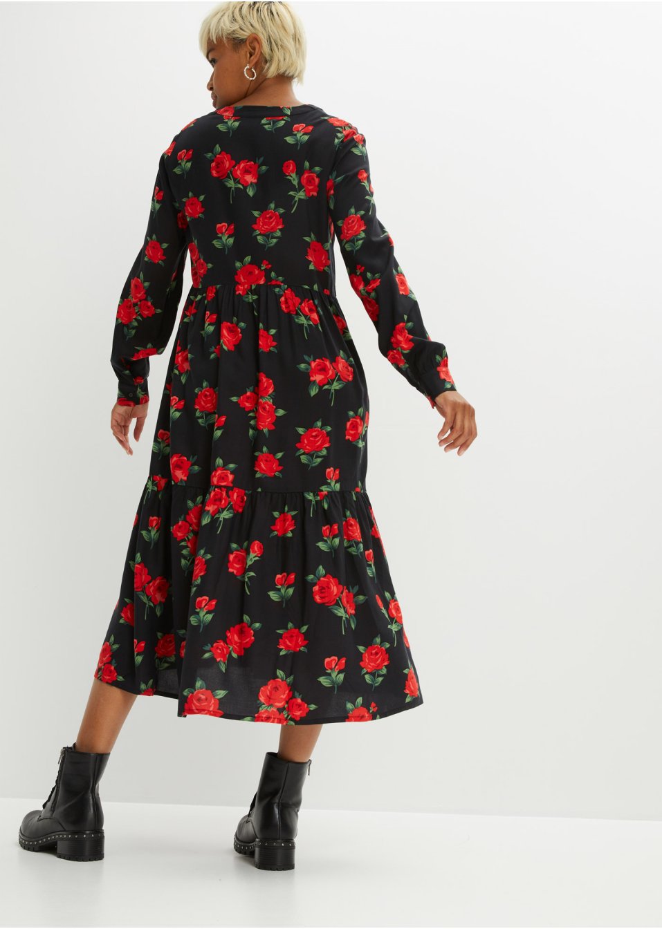 Robe midi à imprimé floral