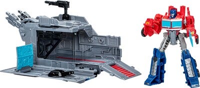 Transformers EarthSpark Optimus Prime-figur med Tilhenger