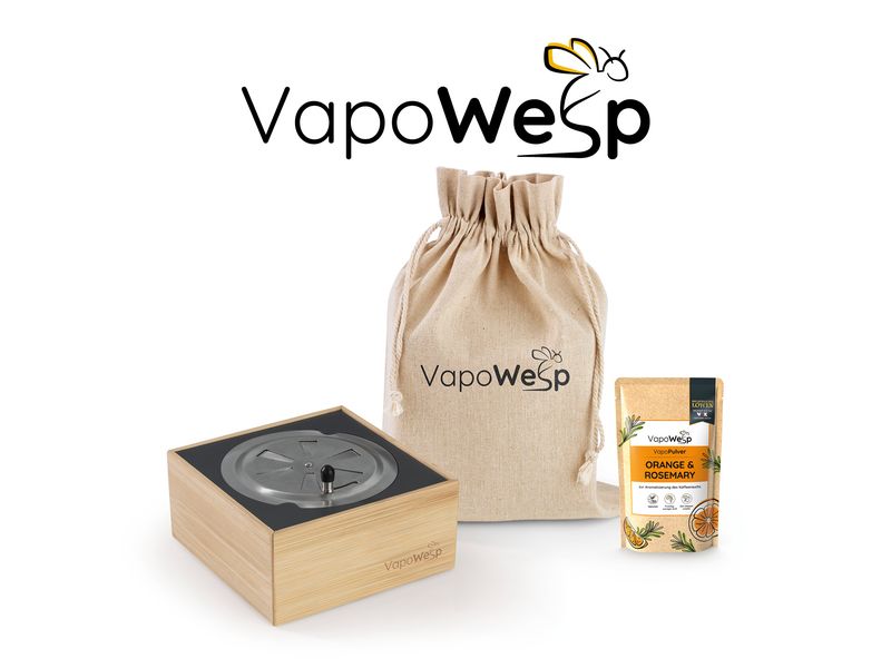 VapoWesp Räucherbox, Hellbraun Räuchergerät zum Schutz gegen Wespen