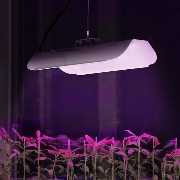 Plantevekstlampe fullspekter 25 x 12 cm 136 LED 50 W sølv