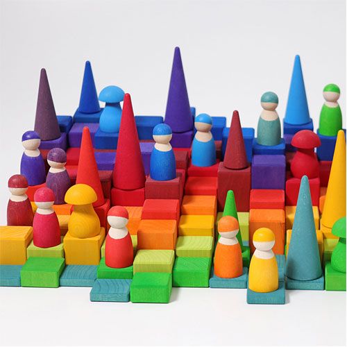 Grimm's popjes vrienden regenboog - 12 st