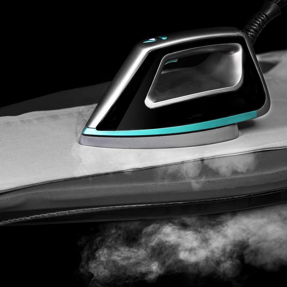 Cecotec Total Iron 10100 Pro Profi Bügelstation . Mit Bügeleisen und Dampfbürste, Absaugen und Aufblähen, 5 Programme für 5 verschiedene Stoffe, 220 g/min und 5 Bar