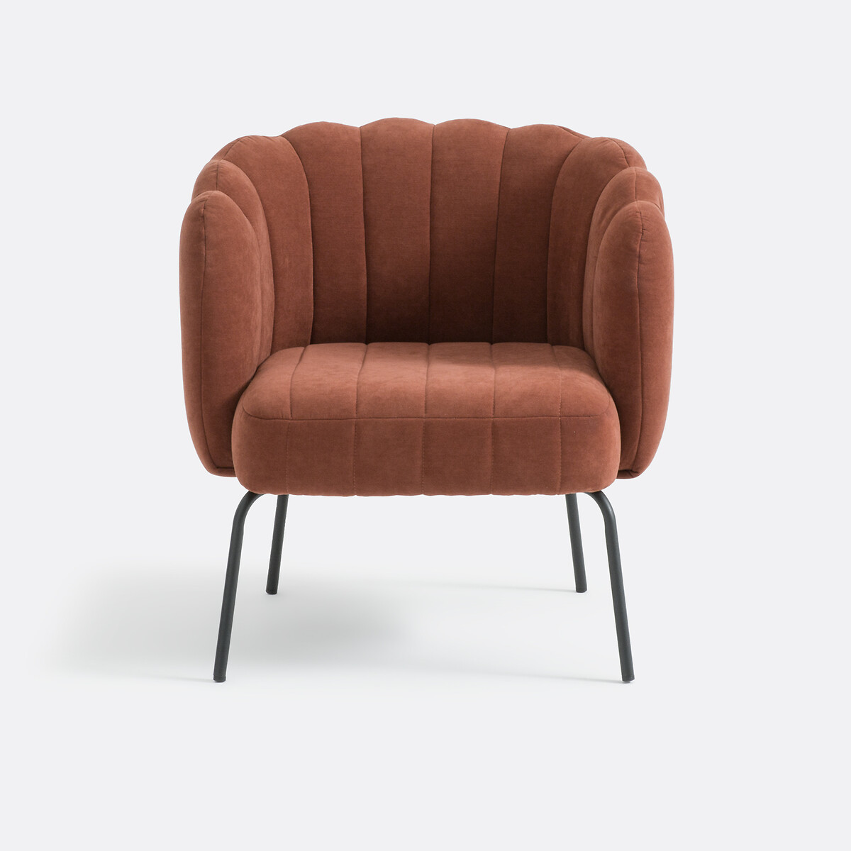 LA REDOUTE INTERIEURS<br>Poltrona baixa de veludo Douna