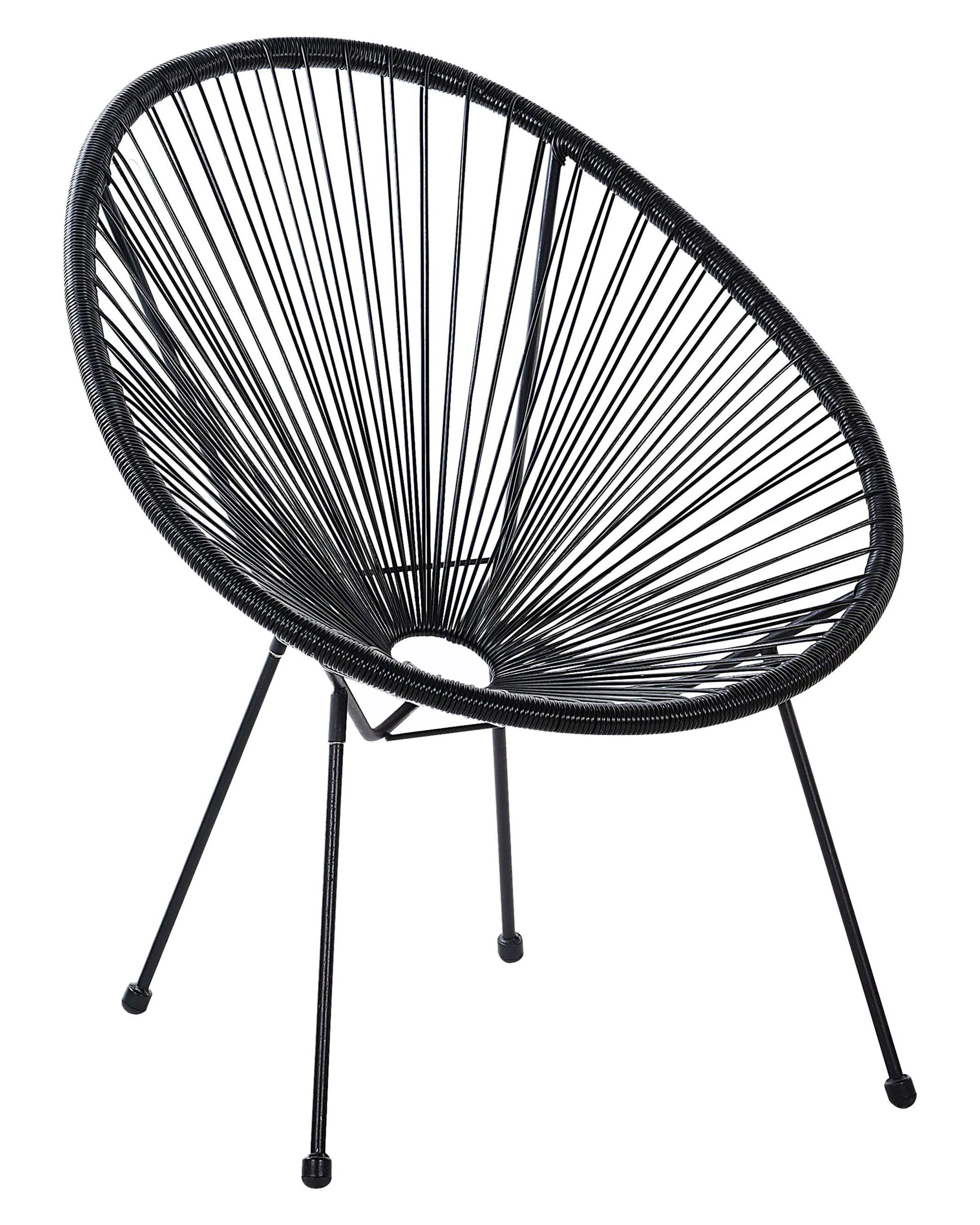 Tuinstoel ACAPULCO II PE rotan Zwart