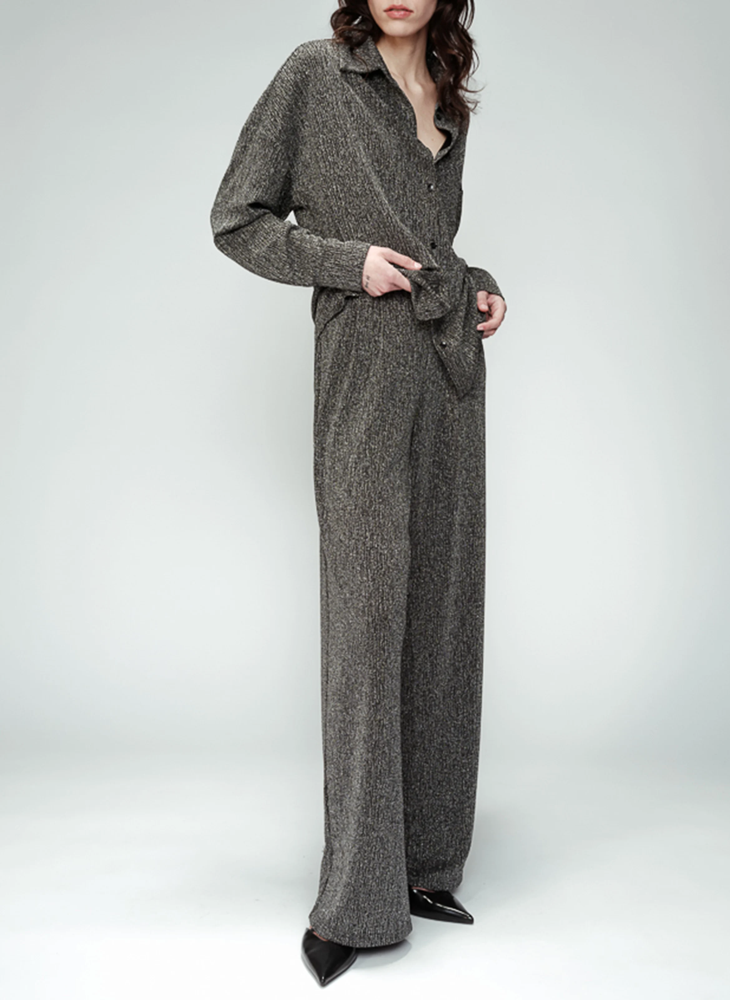 OPIUM - Pantalon large | Argent