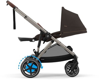 Cybex e-GAZELLE S Sportsvogn, Taupe/Chocolate Brown