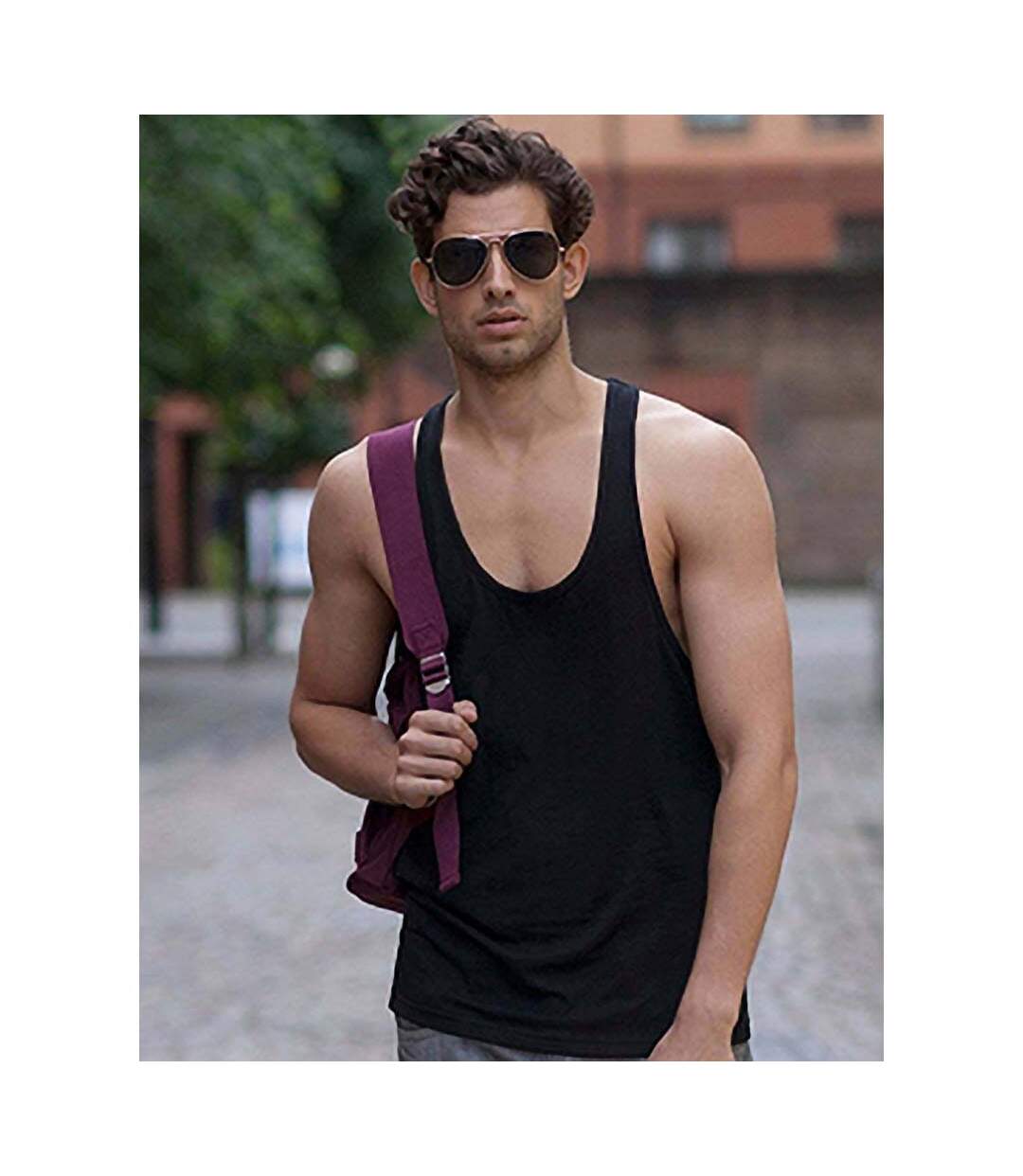 Skinni Fit - Débardeur de musculation - Homme (Noir) - UTRW4741
