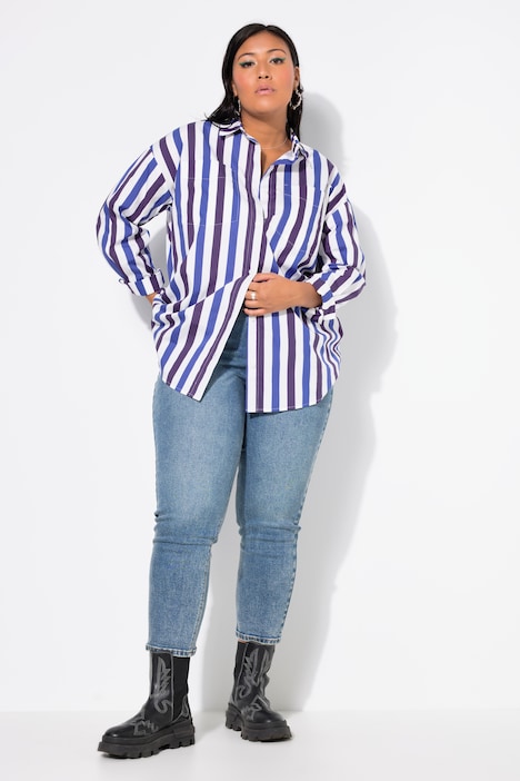 Mom-Jeans, wide Legs, 5-Pocket, Elastikbund