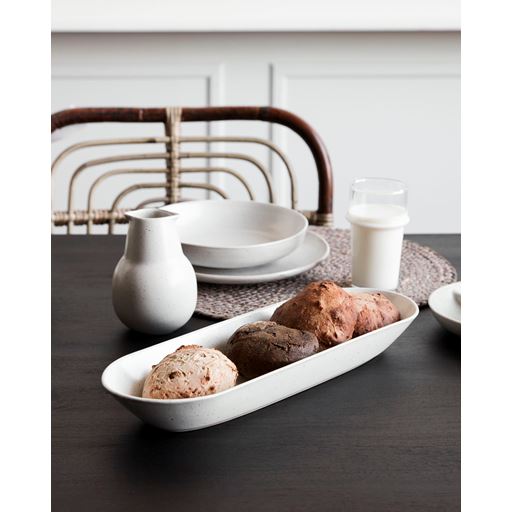 House Doctor Pion Serveringsfad, Grey/White, 11,5x35 cm