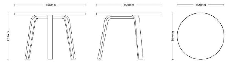 Hay Bella Coffee salontafel 60x39 geolied eiken