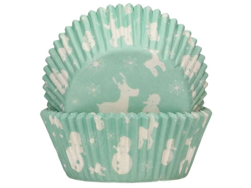 Funcakes Muffin-Backform Winter Wonderland 48 Stück Weihnachtsbackform für Muffins