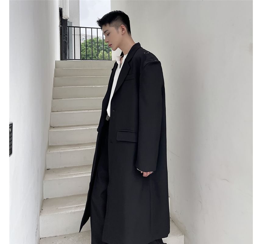 Freehop - Trenchcoat met reverskraag en split