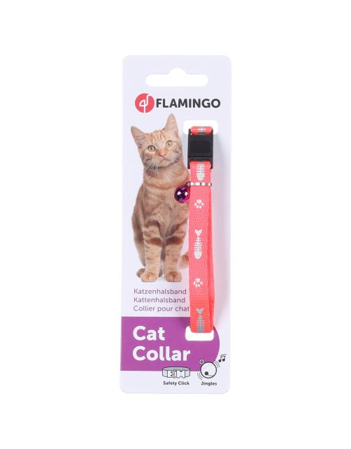 Flamingo Kattenhalsband Ziggi - Kattenhalsband - 20-35 cm Roos