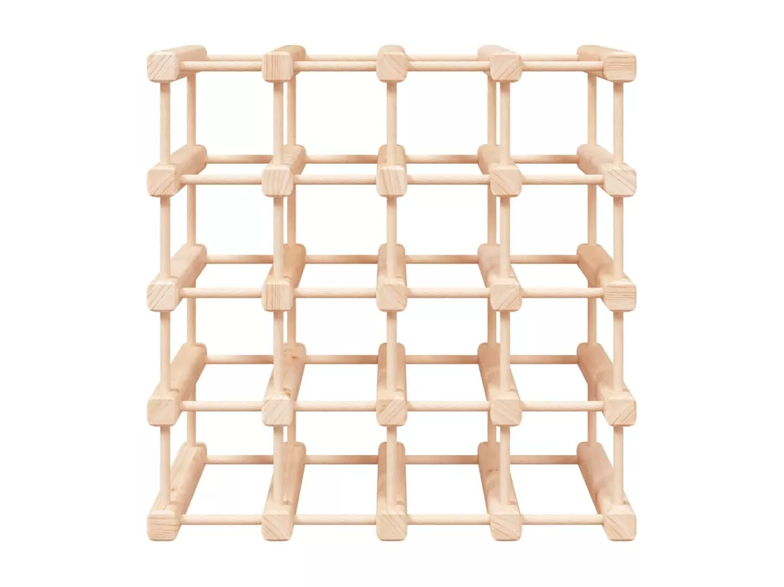 Casier à vin pour 20 bouteilles 46,5x23x46,5 cm pin massif