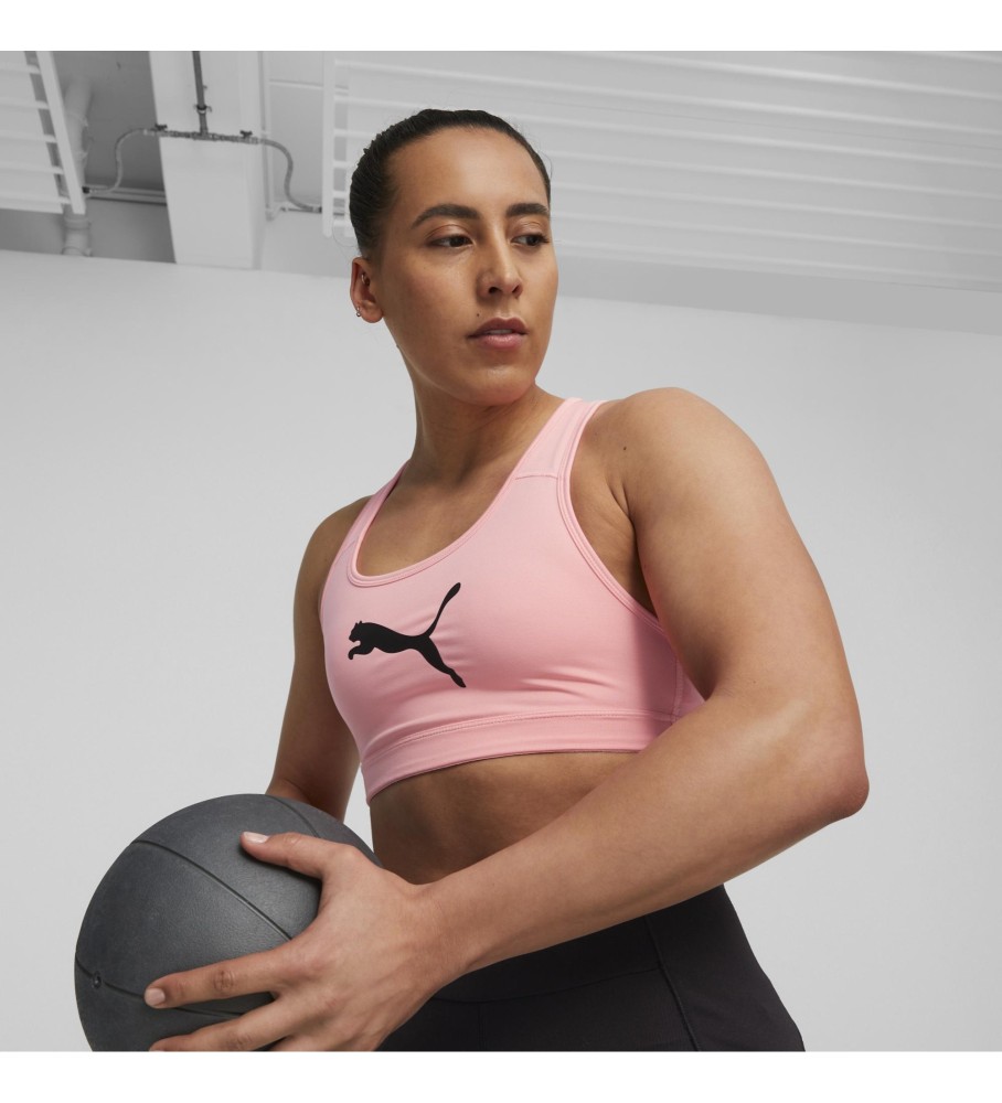 Sutiã Esportivo Puma 4Keeps de Médio Impacto Rosa