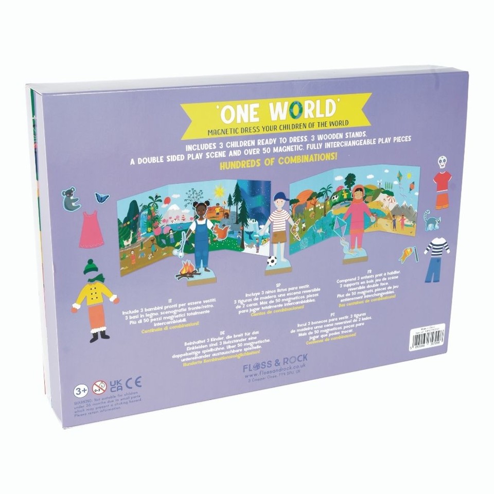 Floss & Rock - Magnetisk påklædnings figurs One World