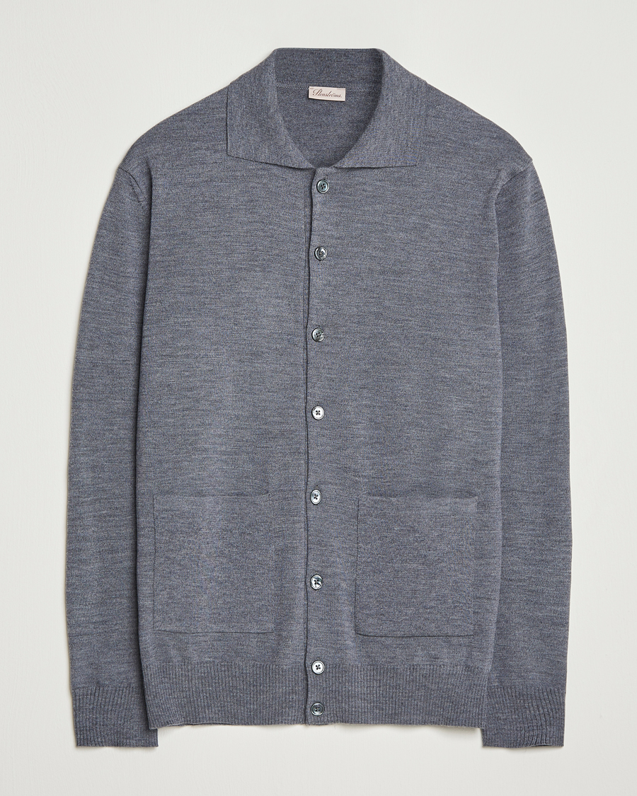 Stenströms Merino Pocket Cardigan Grey