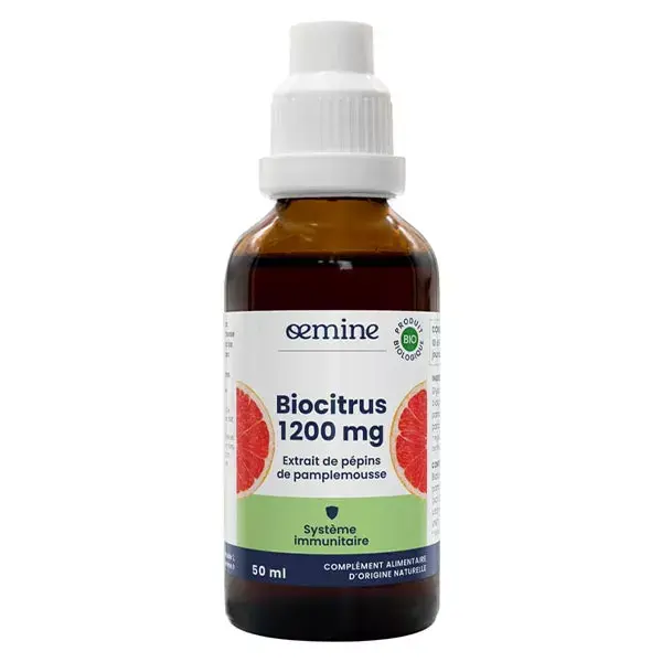Oemine Biocitrus 1200 Extrato de Semente de Toranja Orgânico Altamente Concentrado 50ml