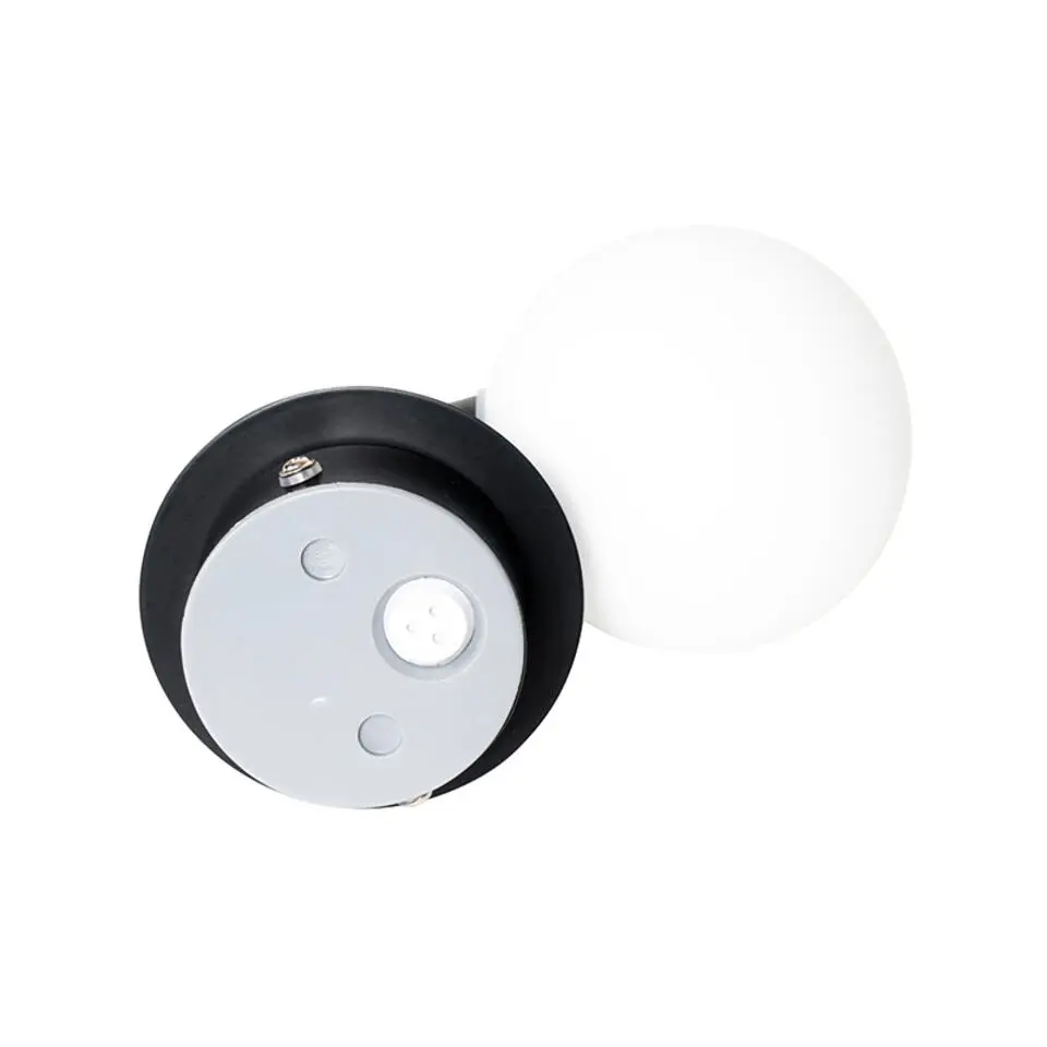 Qazqa wandlampen cederic zwart g9