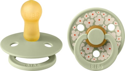 BIBS Studio Colour Smokk 2-Pack Lateks Str 2 Rund, Jasmine/Sage Mix