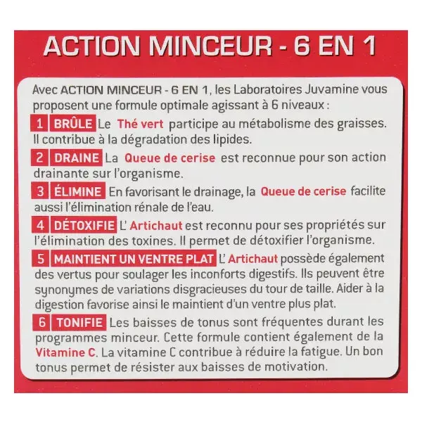 Juvamine Slimming Action 6 Ações Sabor Framboesa 14 sachês