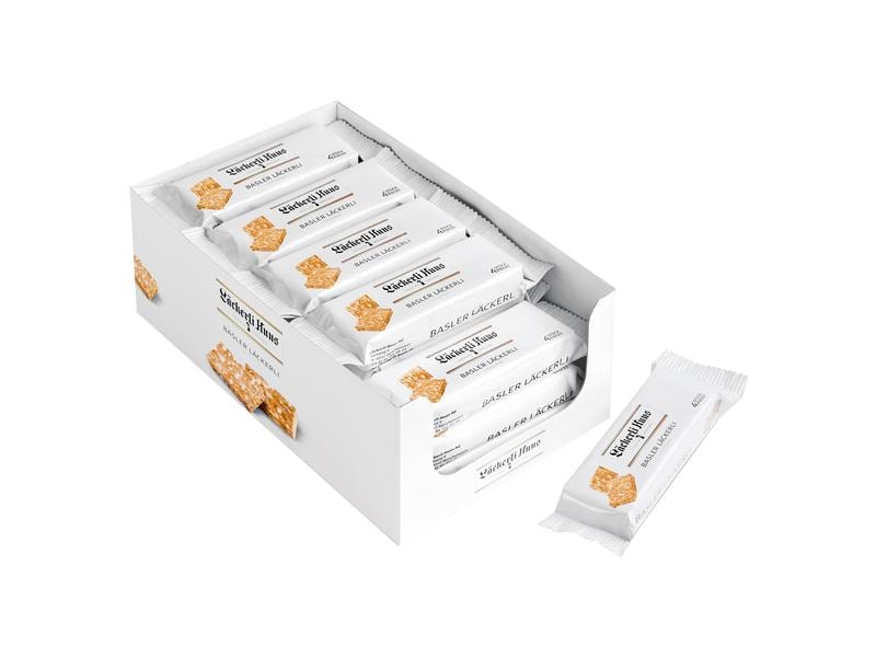 Läckerli Huus Basler Läckerli 20 x 33 g Hochwertiges Gebäck aus Honig, frisch gemahlenen Mandeln und Haselnüssen