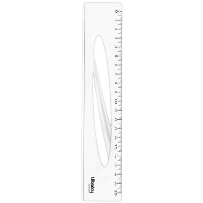 Wonday - Règle 20 cm - transparente