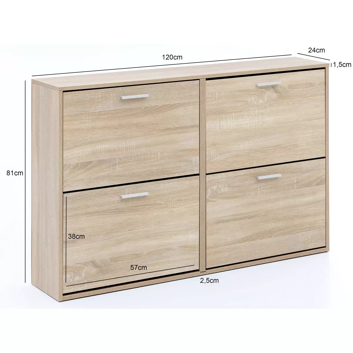 Schuhschrank Azueira Sonoma Eiche