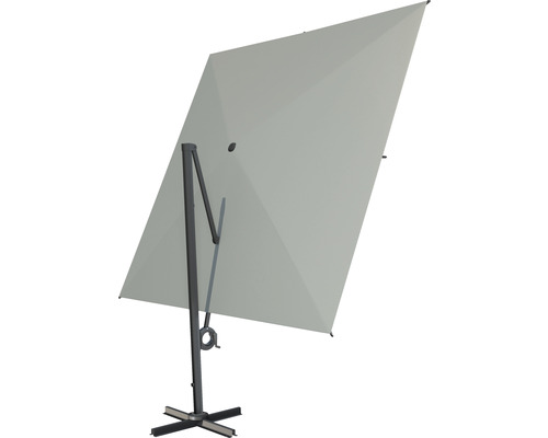 Soluna Jupiter 300 x 300 cm aluminium parasol inclusief LED-verlichting en zonnepaneel