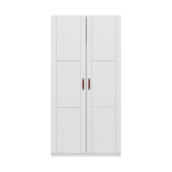 LIFETIME Kidsrooms Kledingkast 2-Deurs - Tussenwand - White Wash