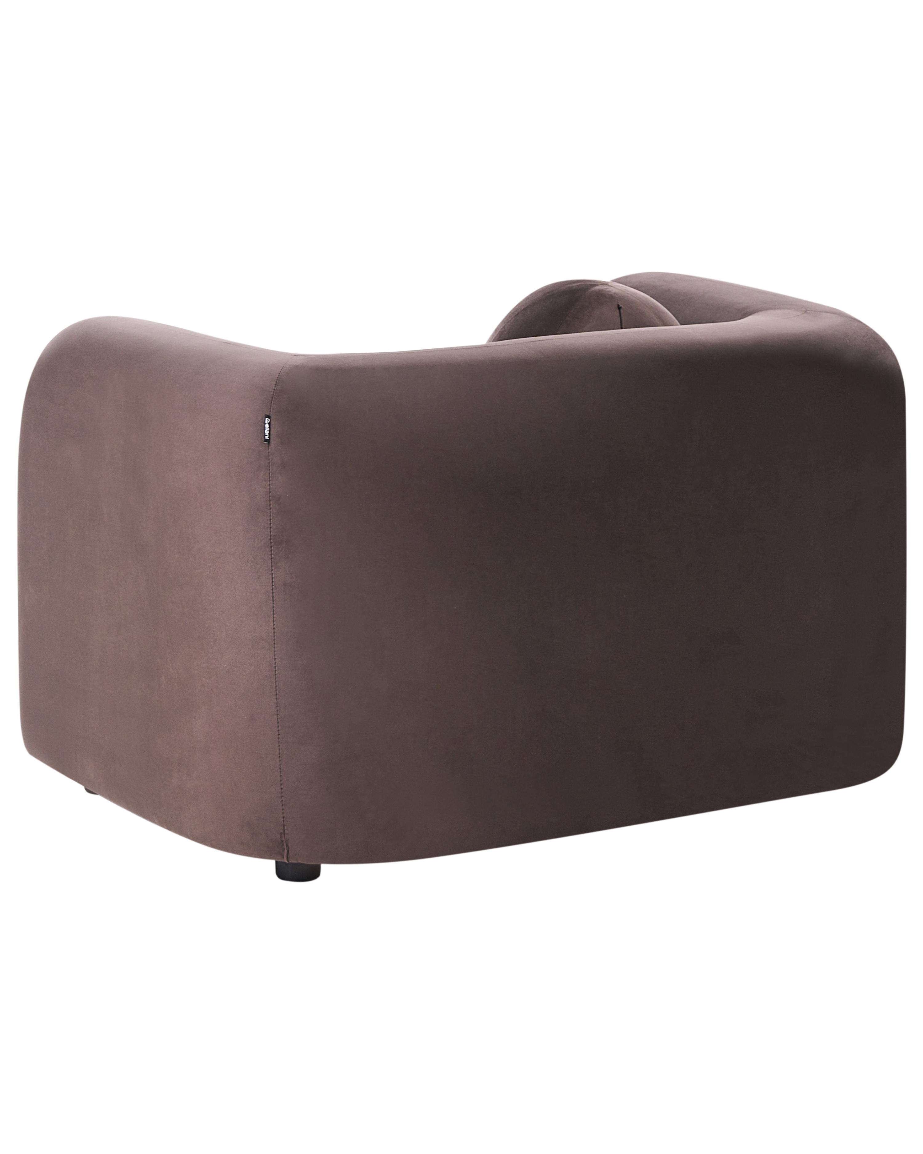 Fauteuil LEIREN Fluweel Donkerbruin