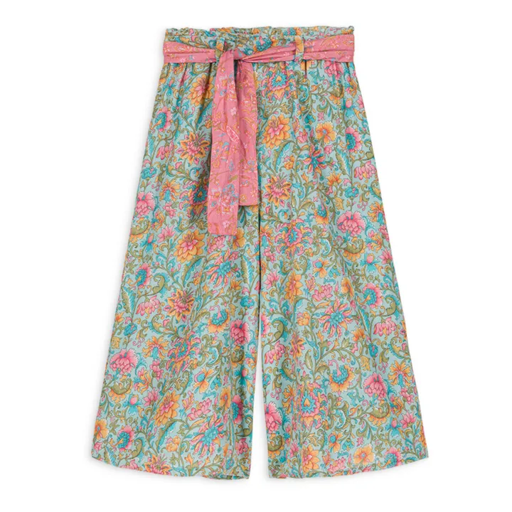 Louise Misha Jupe-culotte Amandine Fleurie | Bleu Vert
