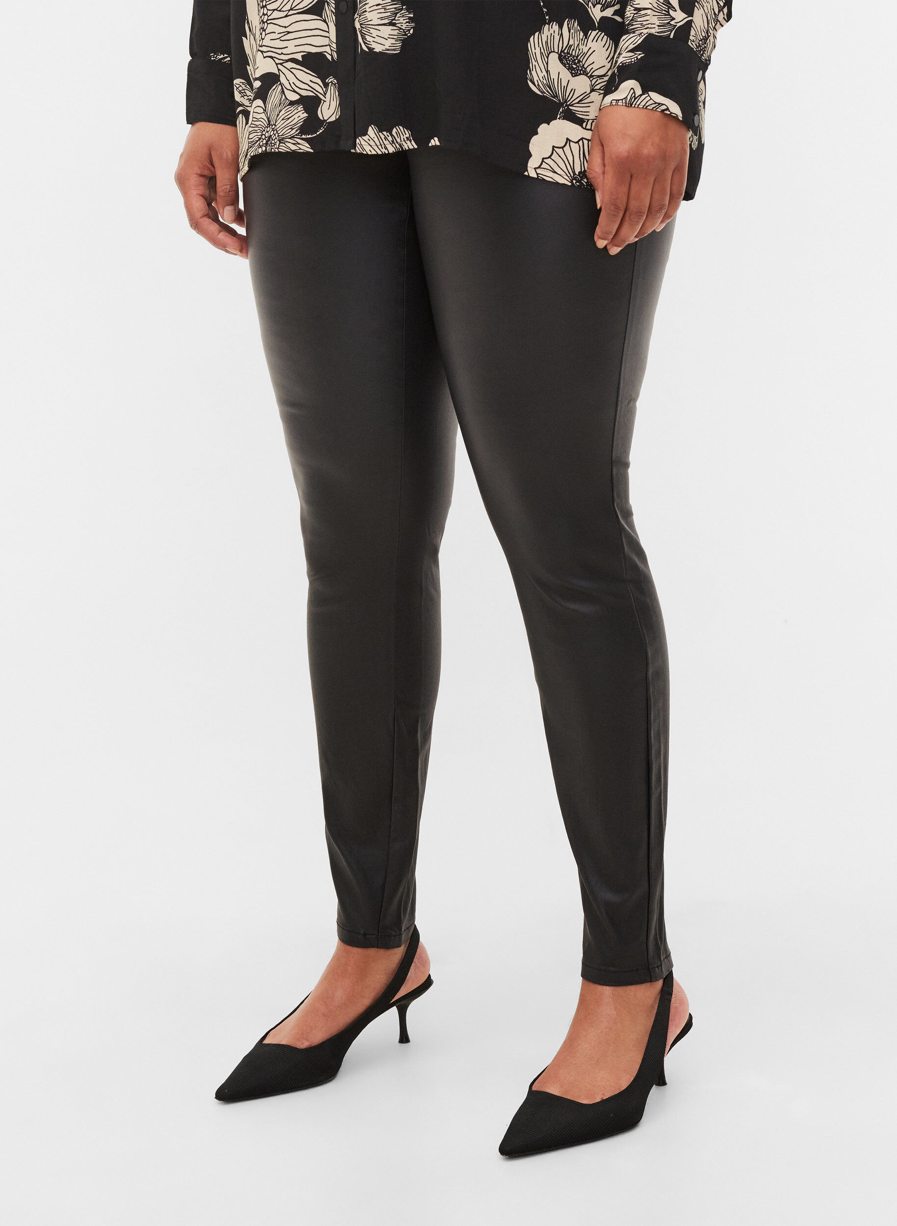 Coatede leggings i viskosemix