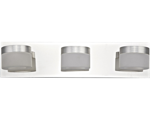 LED FLAIR wandlamp, 3-lichts, 3 x 630 lm, 3000 K, H x B 10 x 42 cm, Kynosura chroom