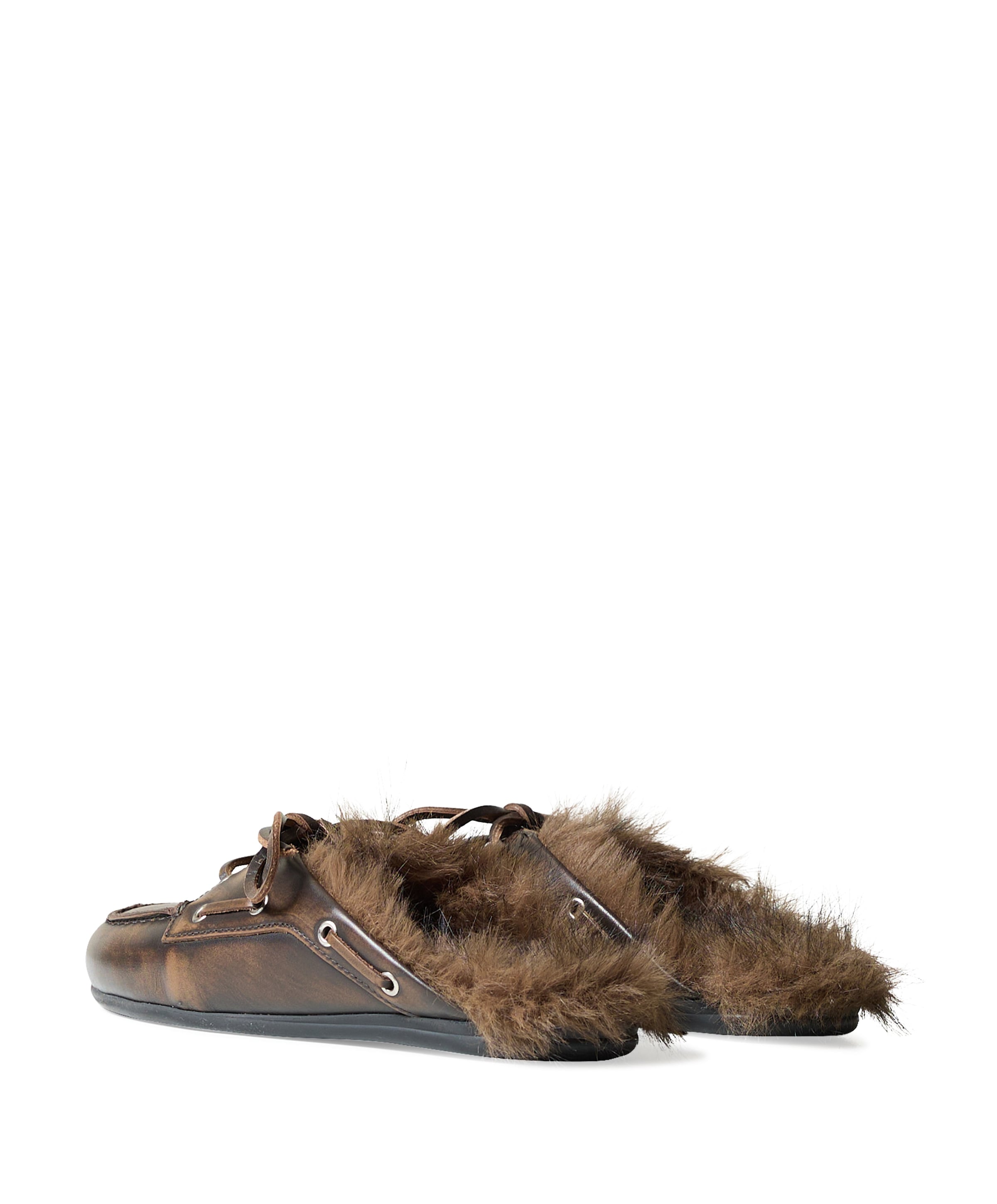 Posa Boat Loafer Mule  dames clogs bruin