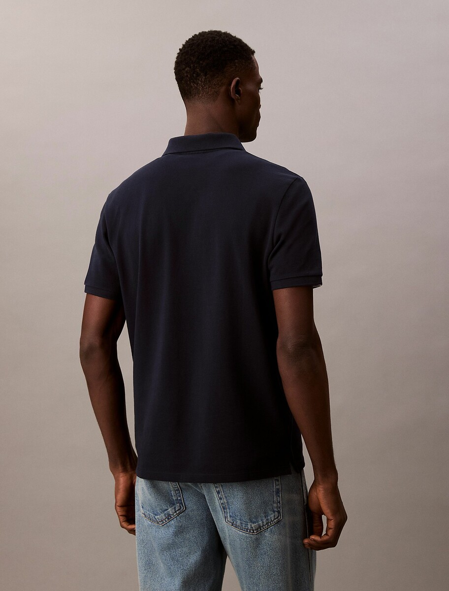 CALVIN KLEIN JEANS<br>Camisa polo em algodão piqué com mangas curtas