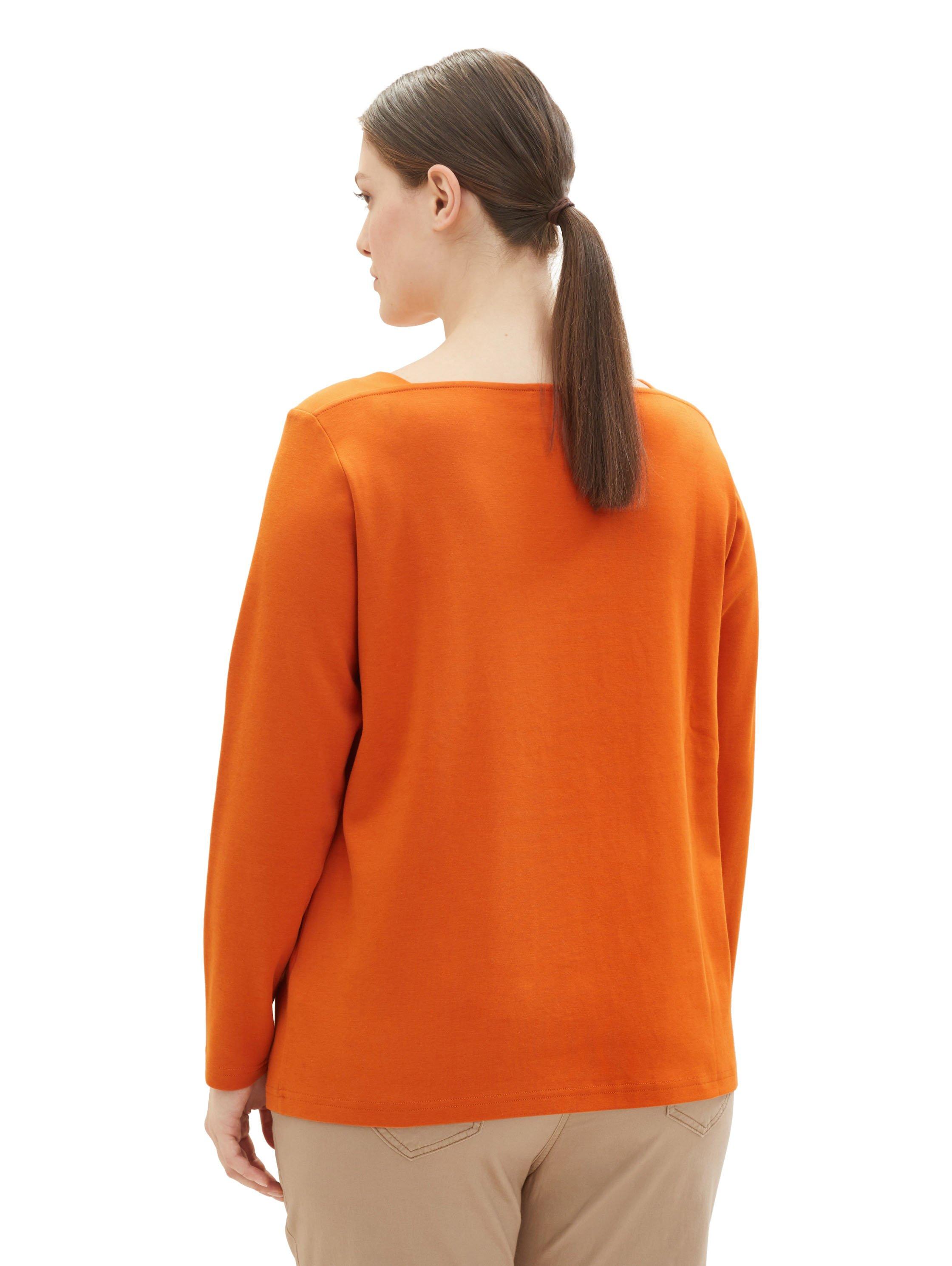 Langarmshirt mit Karreeausschnitt