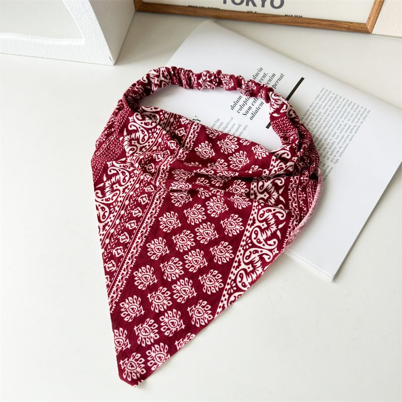 enthice - Bandana-hoofdband met bloemenprint (verschillende ontwerpen)