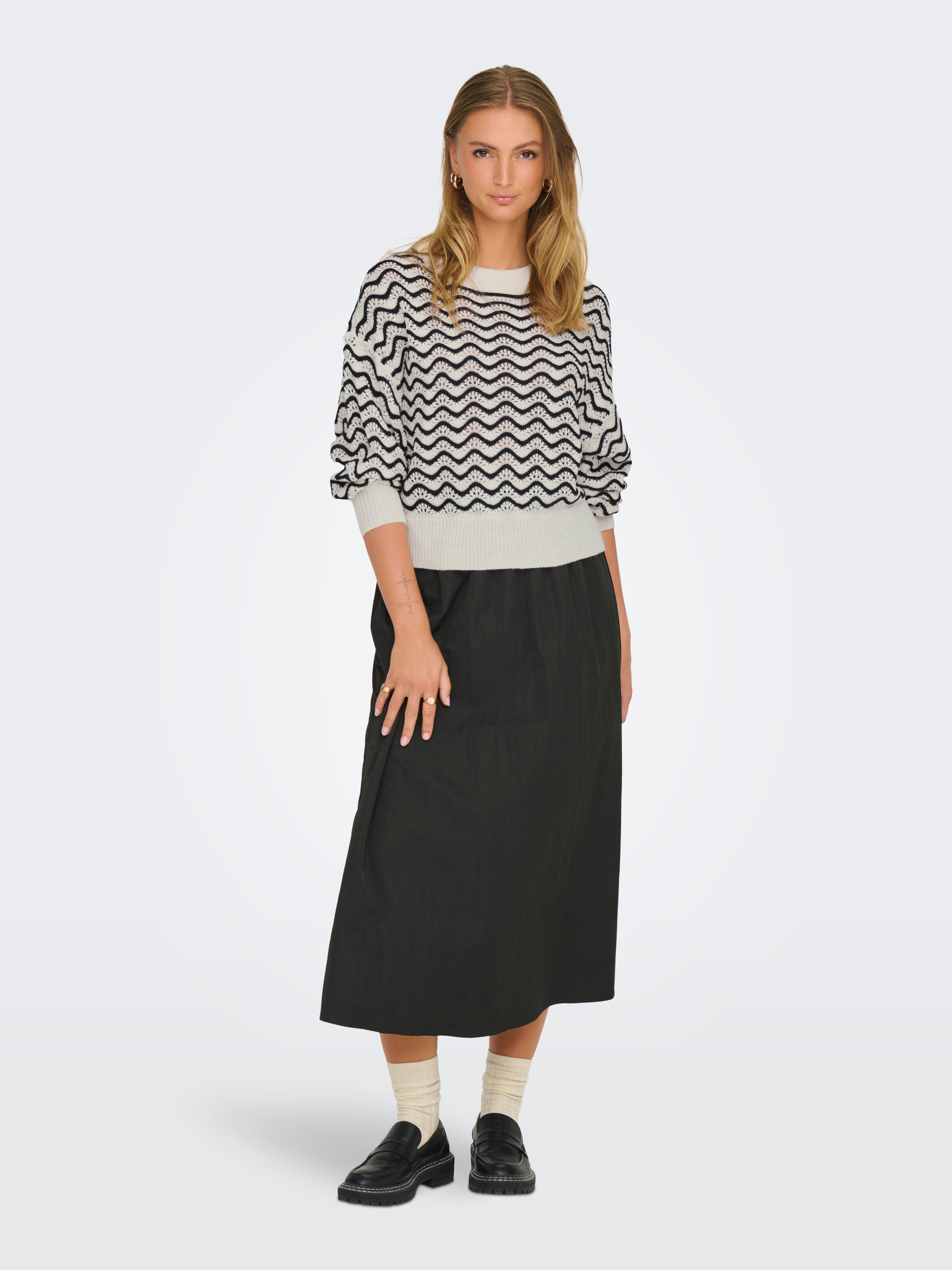 JDYRITA Strickpullover Whitecap Gray