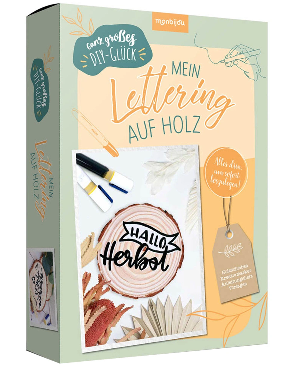 Kreativ-Set MEIN LETTERING AUF HOLZ in bunt