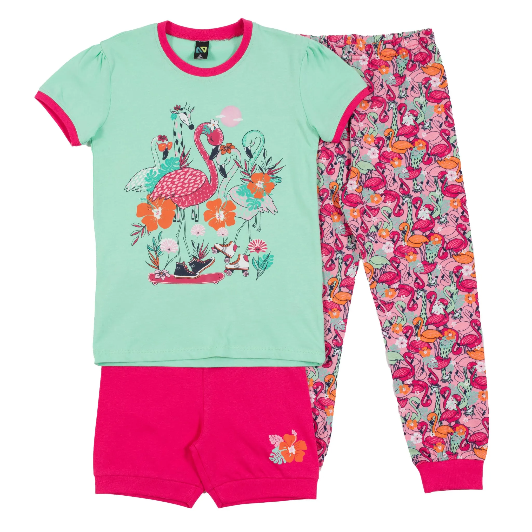 Nanö Pyjama 3 Pièces Flamant 2-6ans