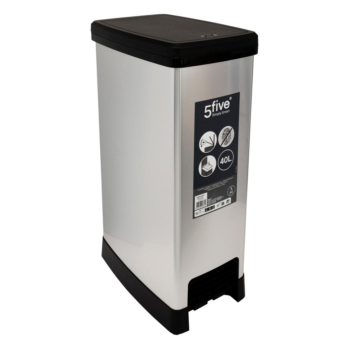 POUBELLE A PEDALE SLIM SOFT CLOSE PLASTIQUE 40L