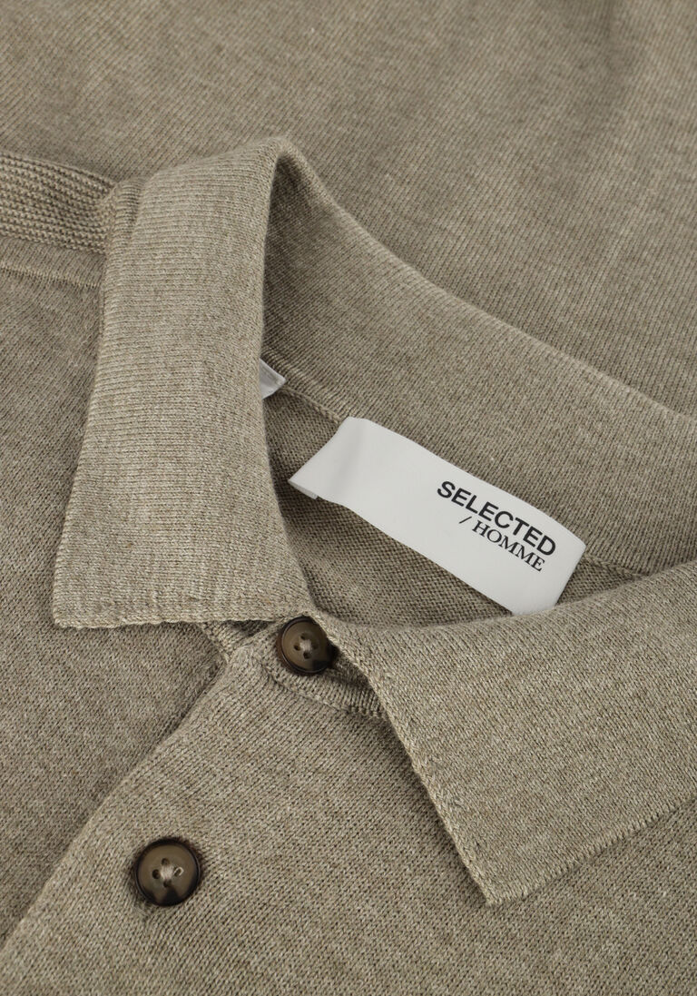 SELECTED HOMME groene selected homme polo slhberg ss knit polo noos