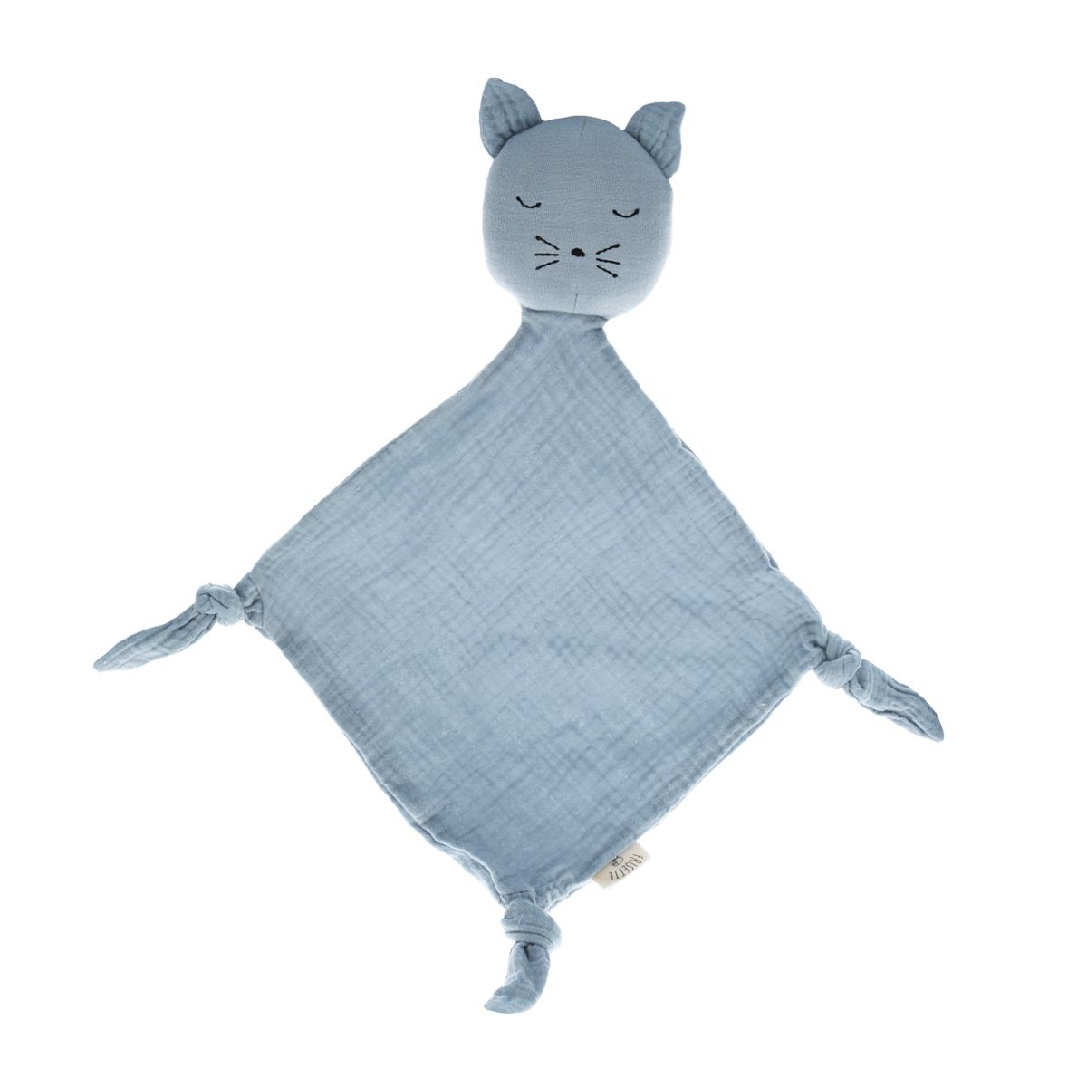 Doudou lange chat bleu gris perle Frisette