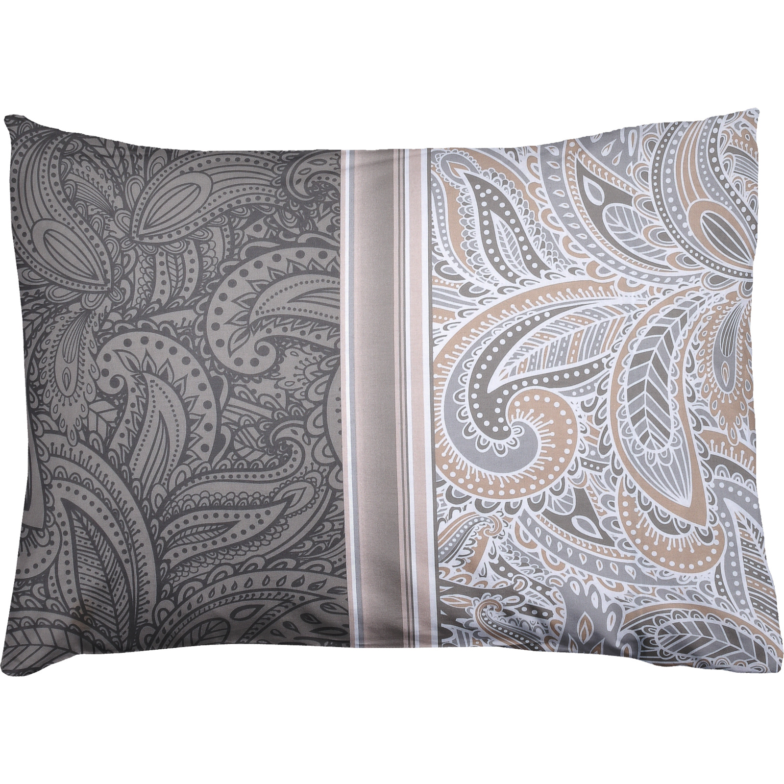 Bettwäsche beige mit Ornament 160x210 65x100 Bettanzug Nord